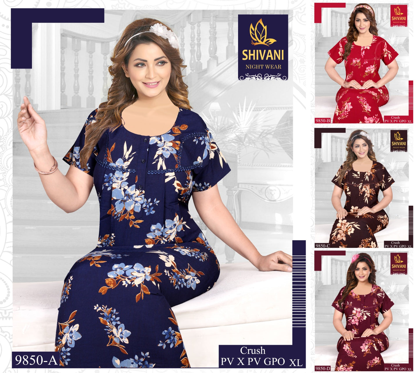 Gpo 220825 Shivani Crush Night Gowns Manufacturer