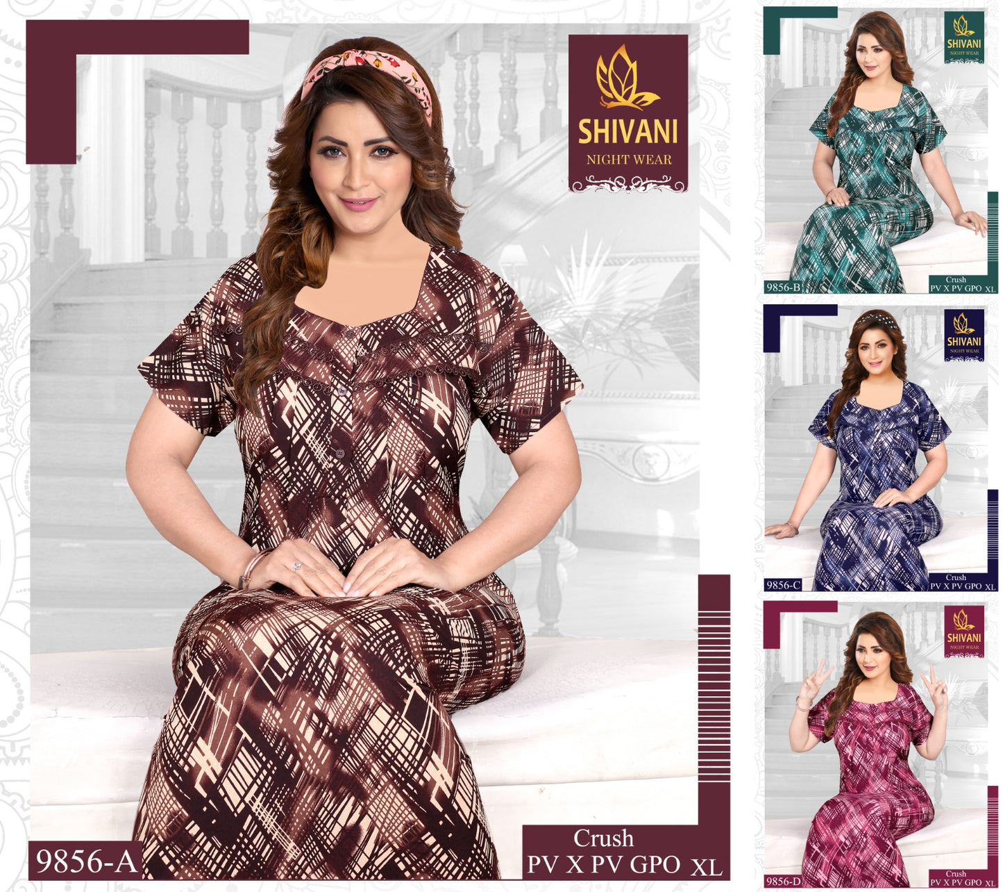 Gpo 220825 Shivani Crush Night Gowns Manufacturer