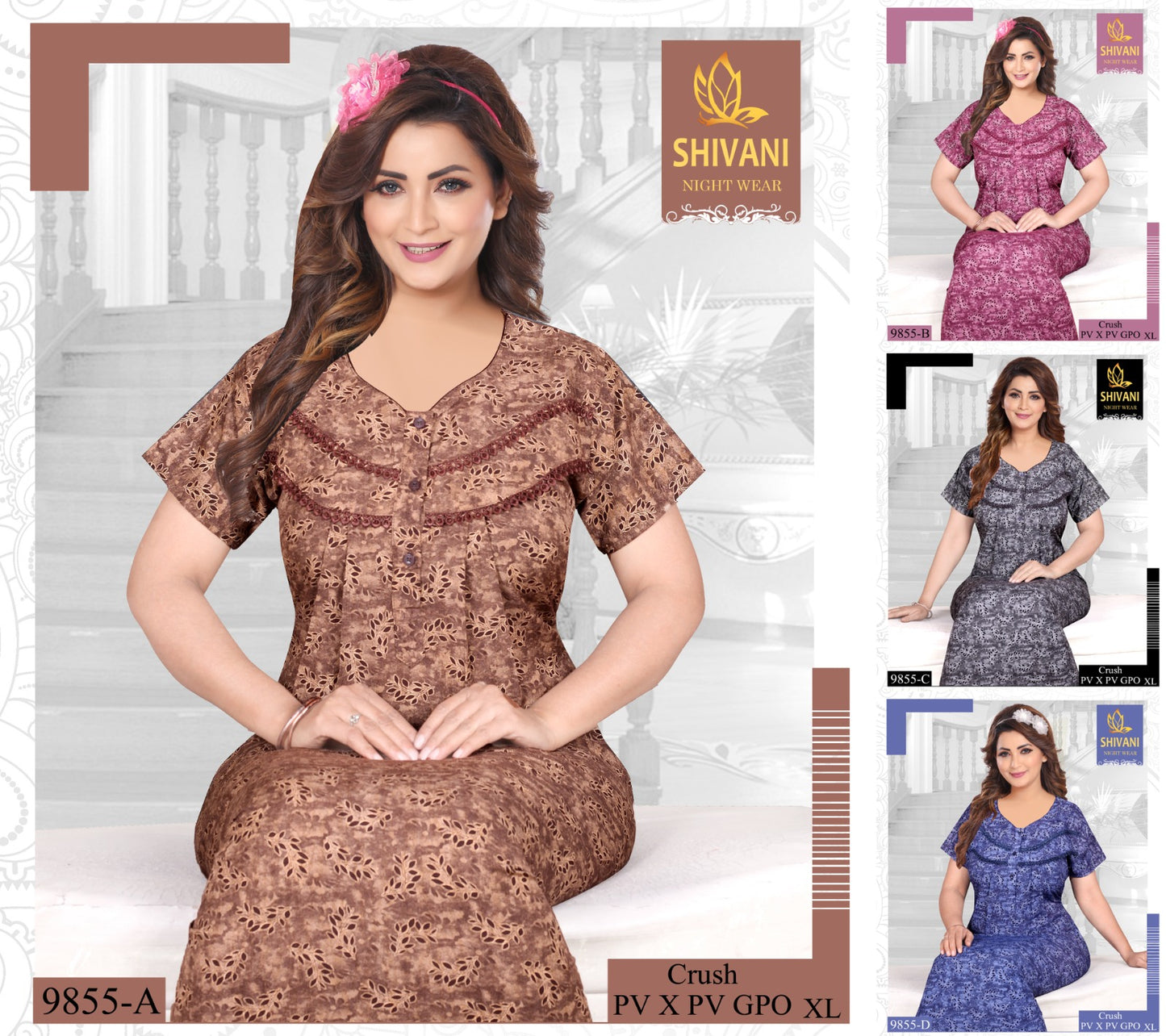 Gpo 220825 Shivani Crush Night Gowns Manufacturer