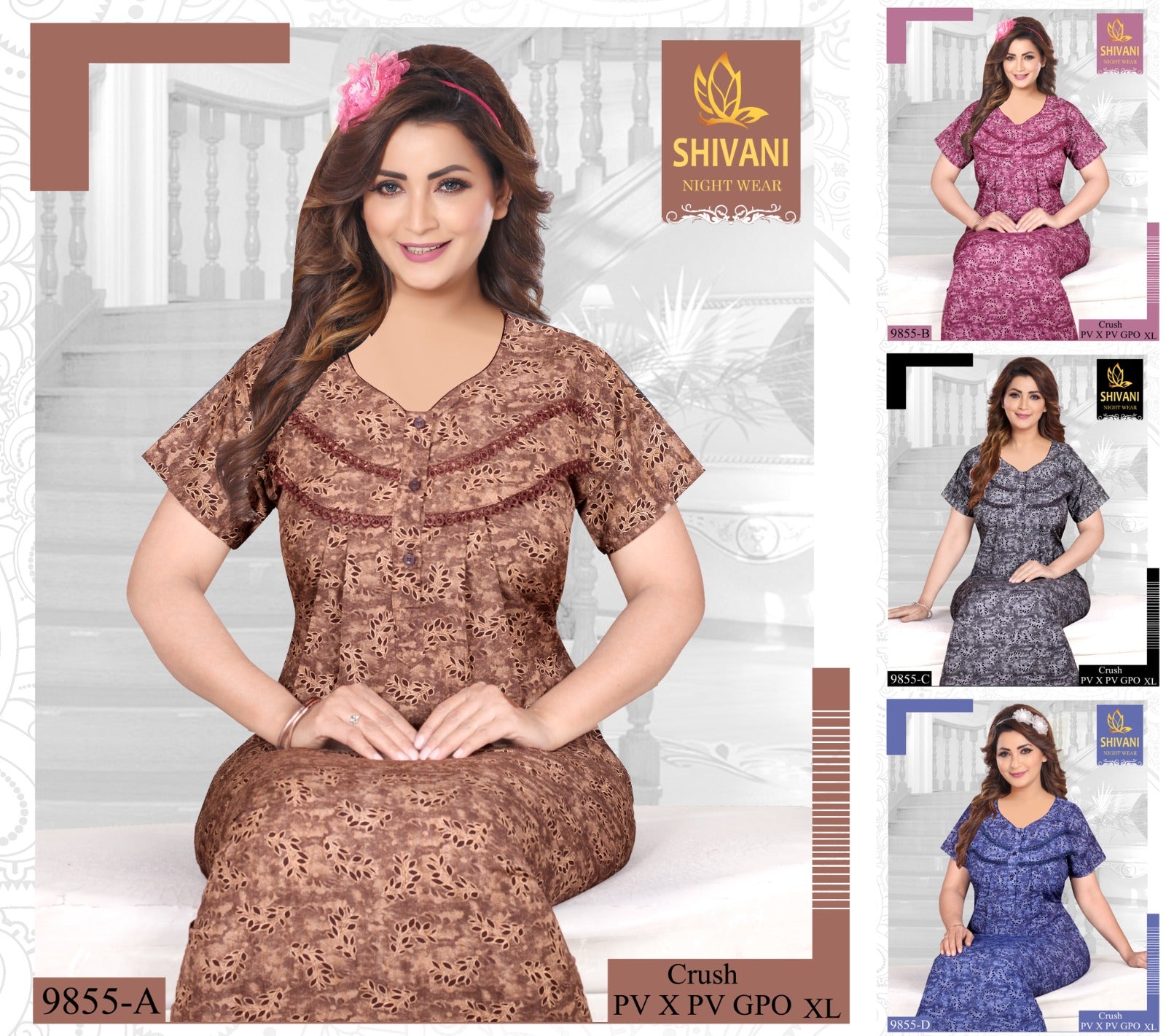 Gpo 220825 Shivani Crush Night Gowns Manufacturer