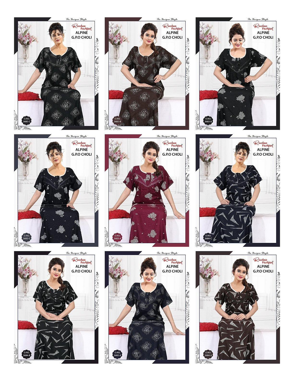 Gpo Choli 1809 Ruchee Fashion Alpine Night Gowns Exporter Ahmedabad