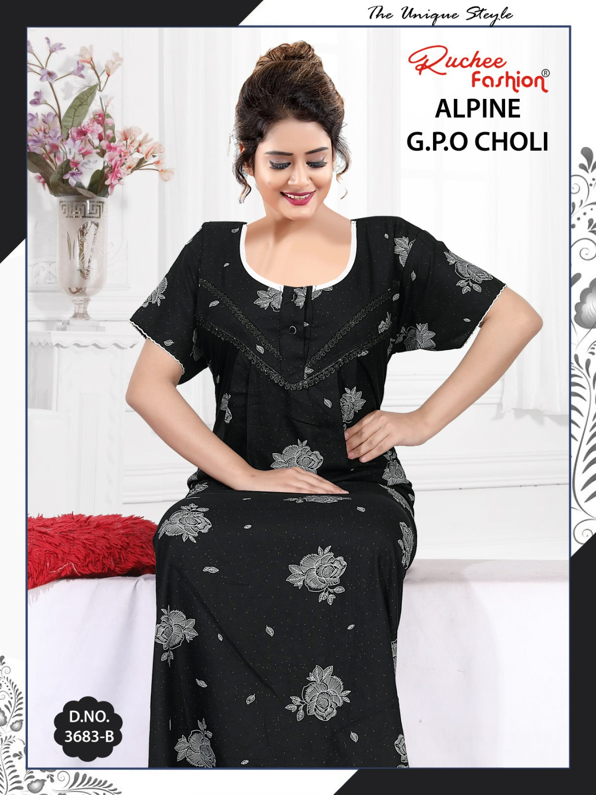 Gpo Choli 1809 Ruchee Fashion Alpine Night Gowns Exporter Ahmedabad