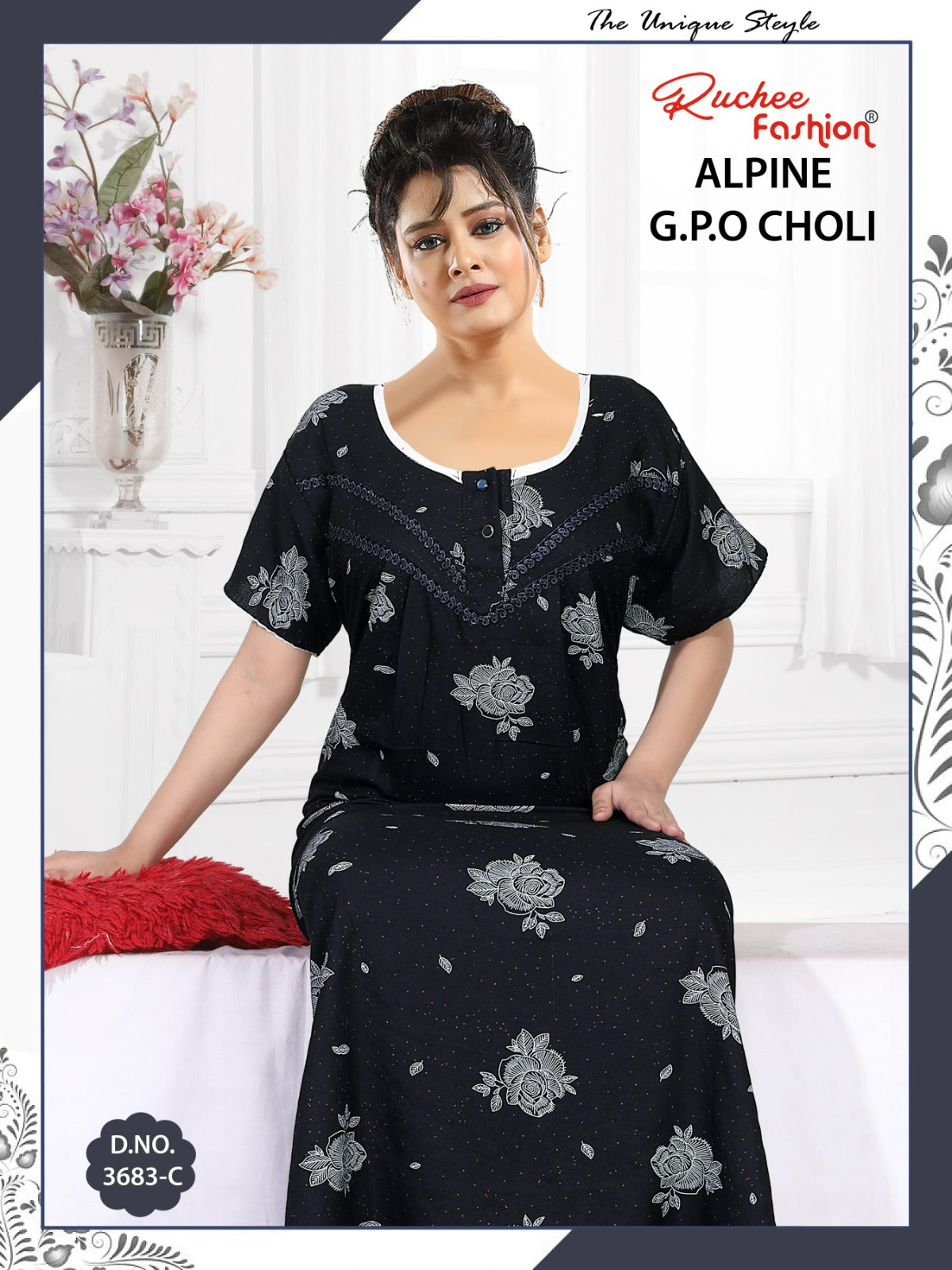 Gpo Choli 1809 Ruchee Fashion Alpine Night Gowns Exporter Ahmedabad