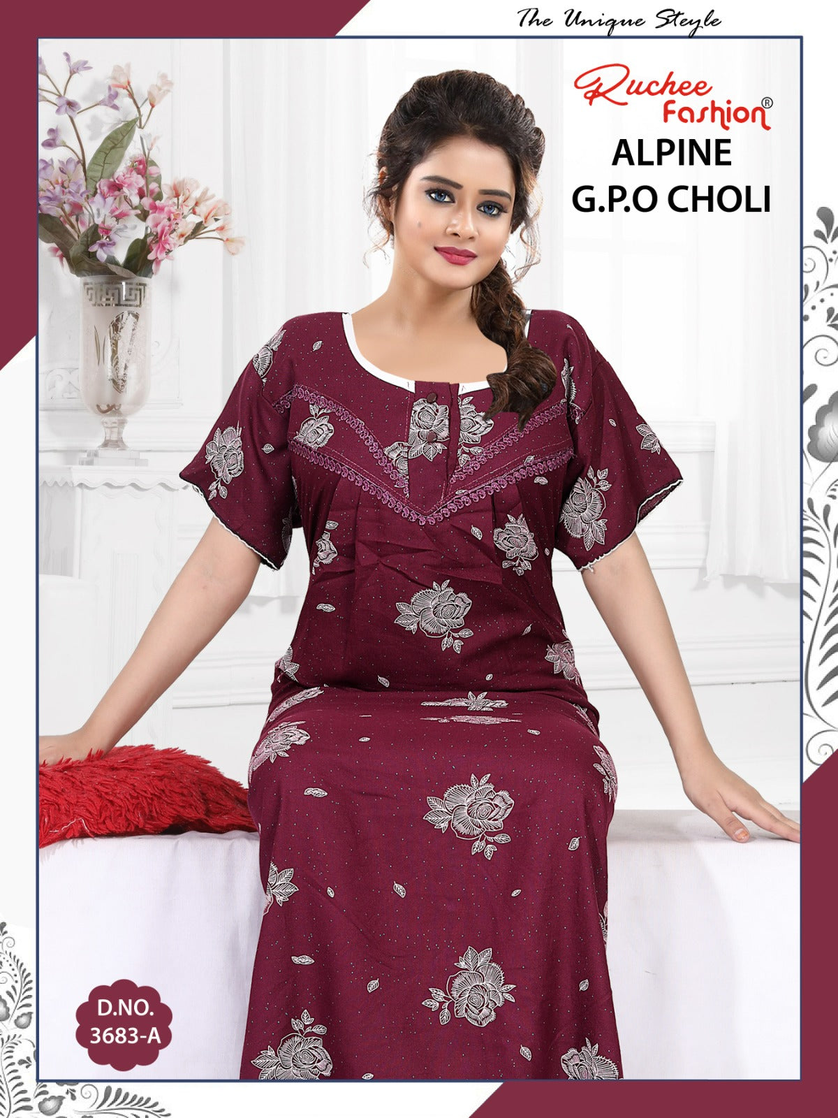 Gpo Choli 1809 Ruchee Fashion Alpine Night Gowns Exporter Ahmedabad