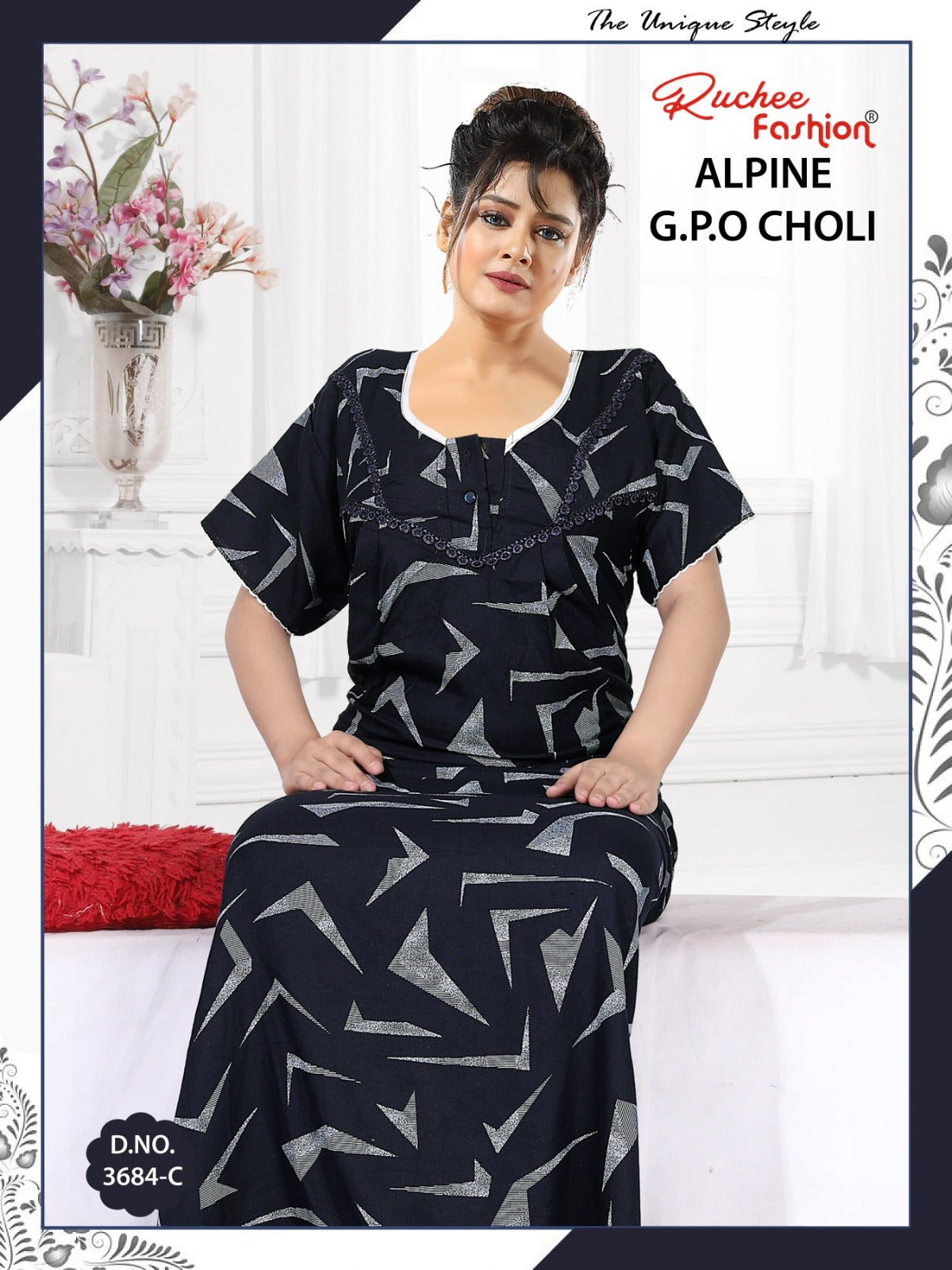 Gpo Choli 1809 Ruchee Fashion Alpine Night Gowns Exporter Ahmedabad