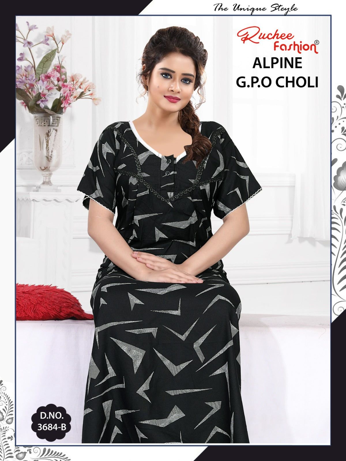 Gpo Choli 1809 Ruchee Fashion Alpine Night Gowns Exporter Ahmedabad