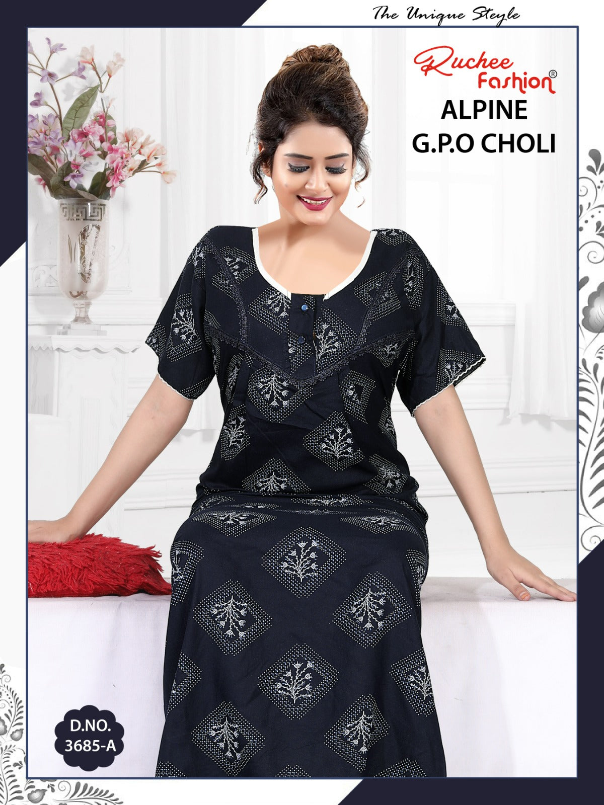 Gpo Choli 1809 Ruchee Fashion Alpine Night Gowns Exporter Ahmedabad
