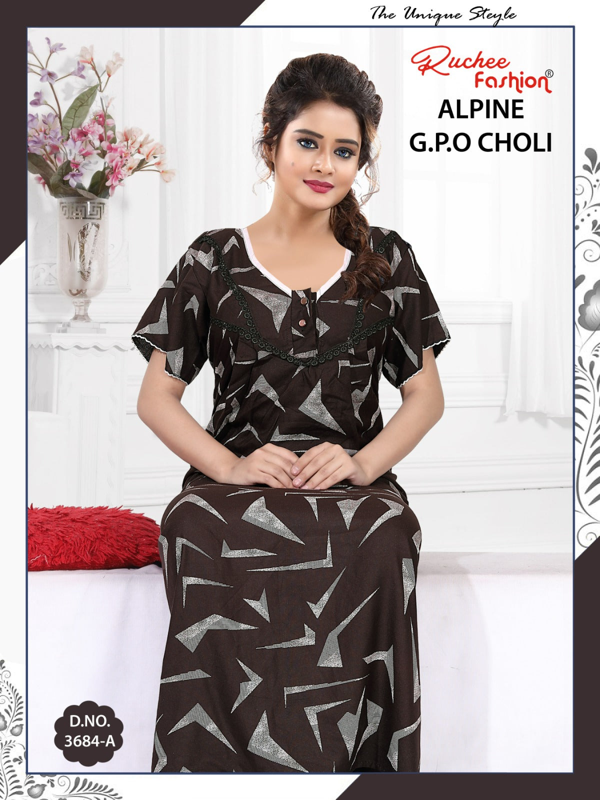 Gpo Choli 1809 Ruchee Fashion Alpine Night Gowns Exporter Ahmedabad