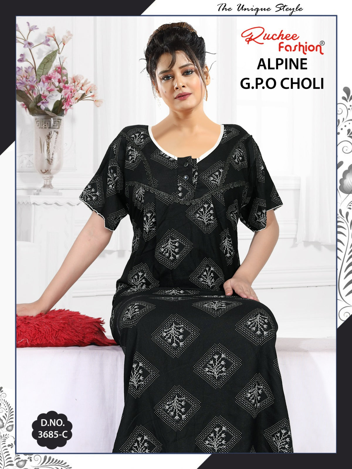 Gpo Choli 1809 Ruchee Fashion Alpine Night Gowns Exporter Ahmedabad