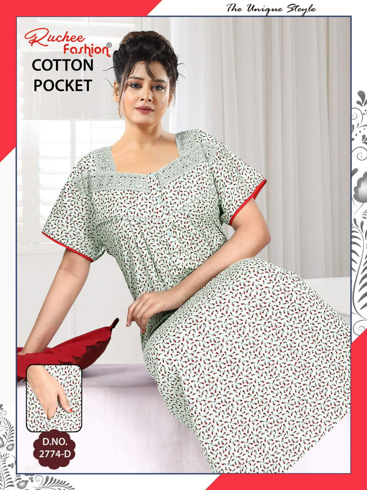 Gpo Choli Ruchee Fashion Cotton Night Gowns Wholesale Rate