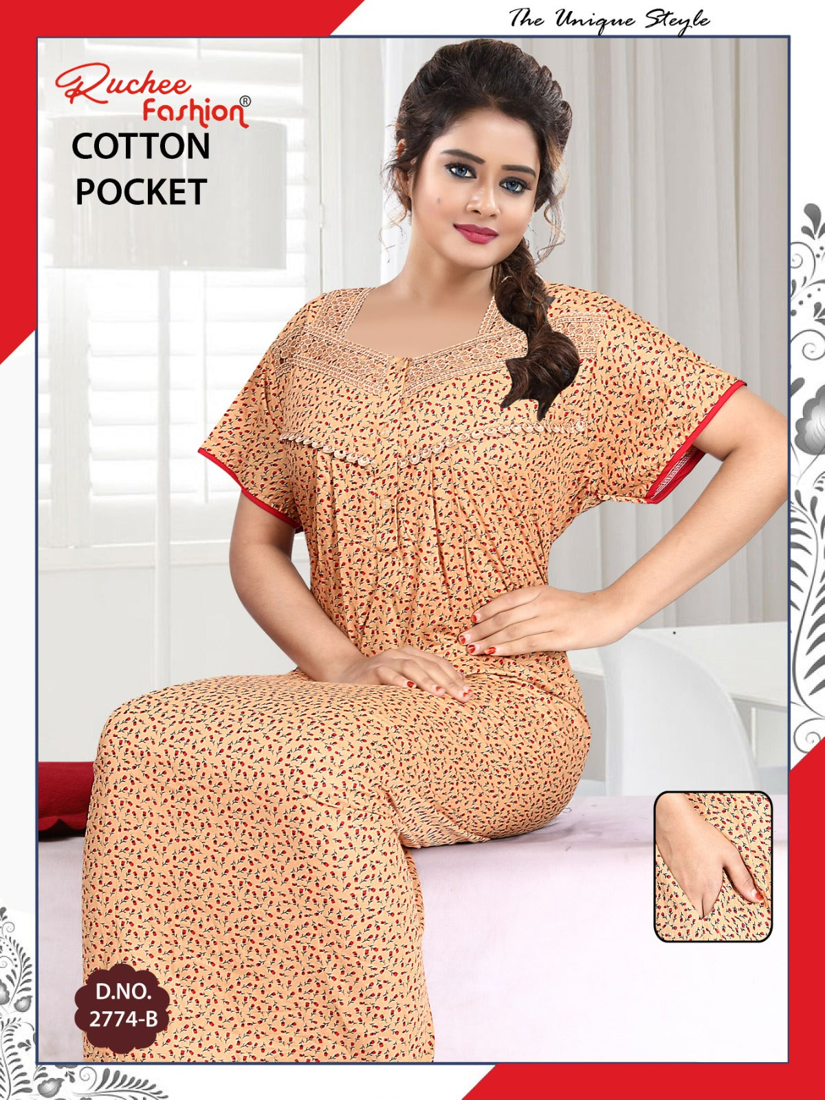 Gpo Choli Ruchee Fashion Cotton Night Gowns Wholesale Rate