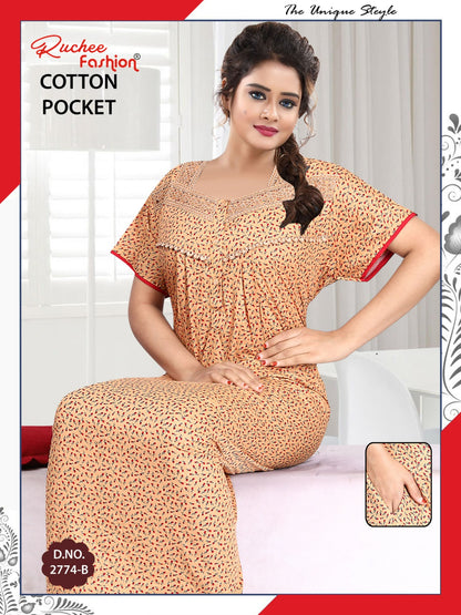 Gpo Choli Ruchee Fashion Cotton Night Gowns Wholesale Rate