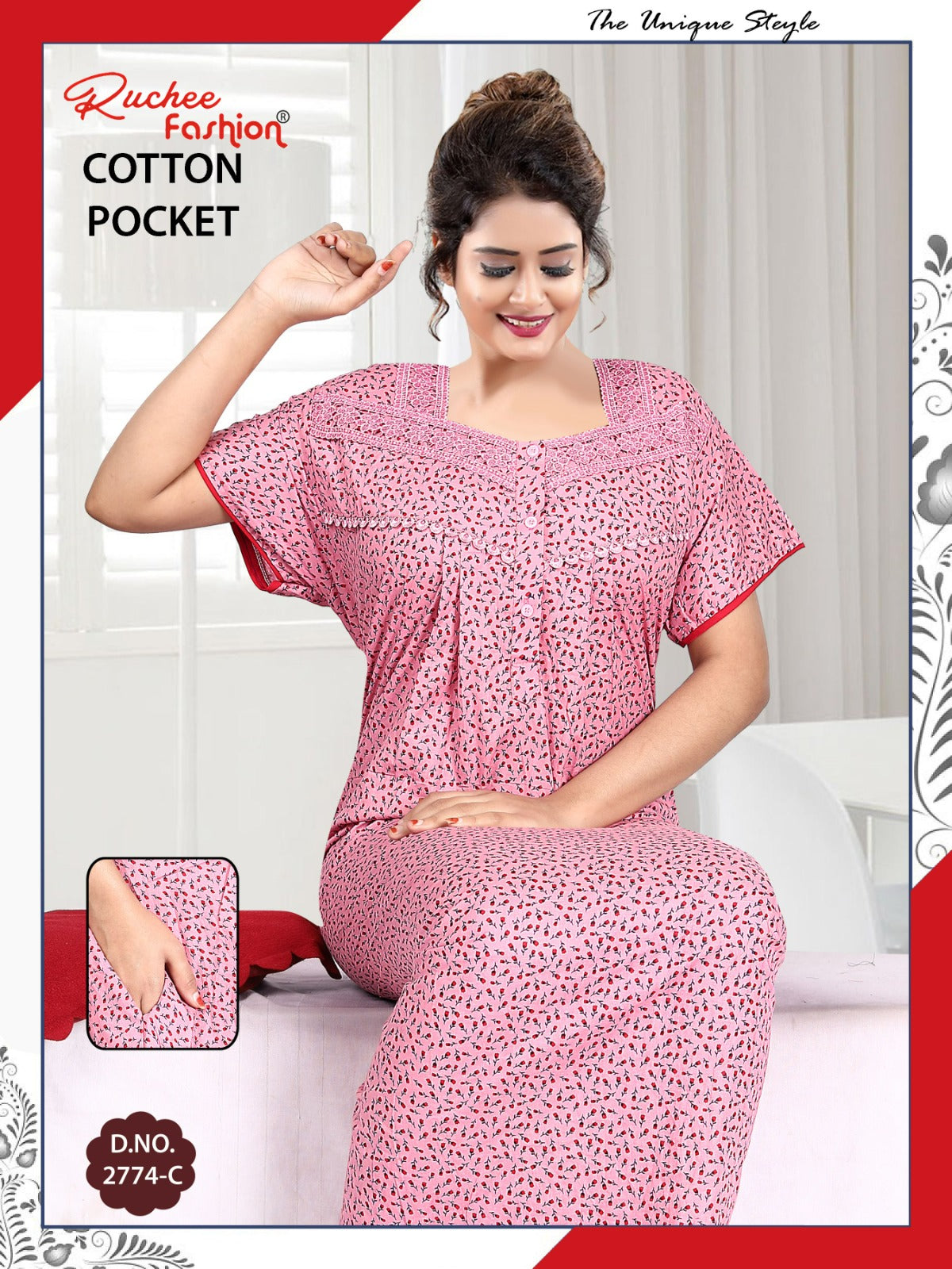 Gpo Choli Ruchee Fashion Cotton Night Gowns Wholesale Rate