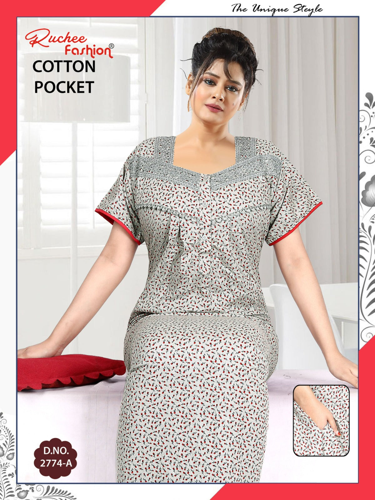 Gpo Choli Ruchee Fashion Cotton Night Gowns Wholesale Rate