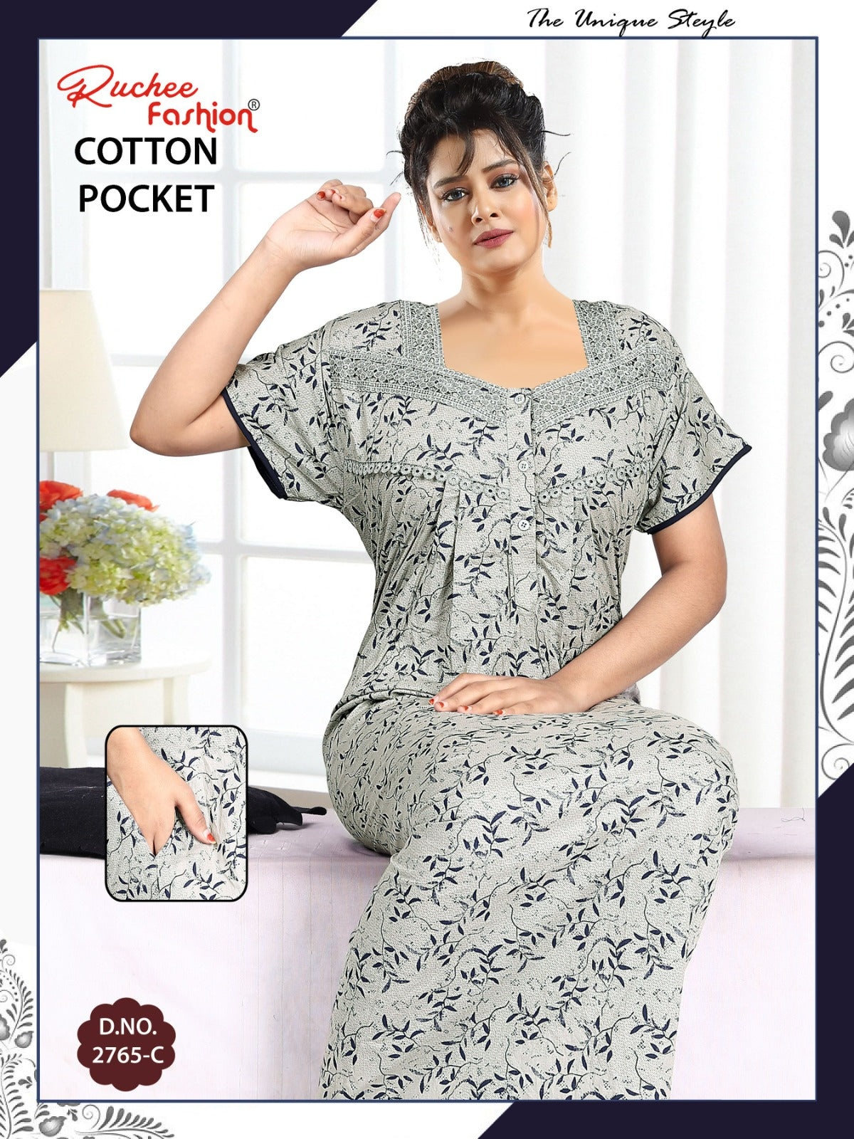 Gpo Choli Ruchee Fashion Cotton Night Gowns Wholesale Rate