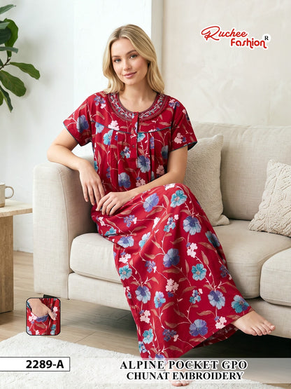 Gpo Chunat 1410 Ruchee Fashion Alpine Night Gowns Manufacturer India