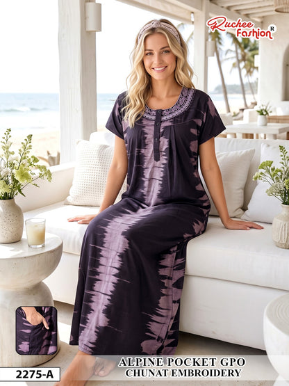Gpo Chunat 1410 Ruchee Fashion Alpine Night Gowns Manufacturer India