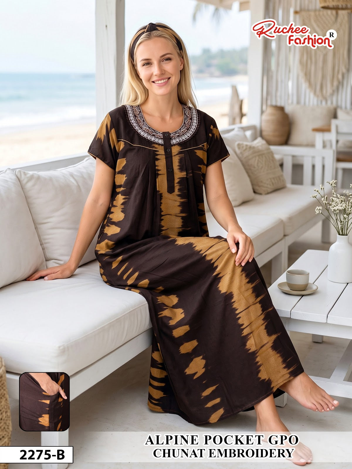 Gpo Chunat 1410 Ruchee Fashion Alpine Night Gowns Manufacturer India