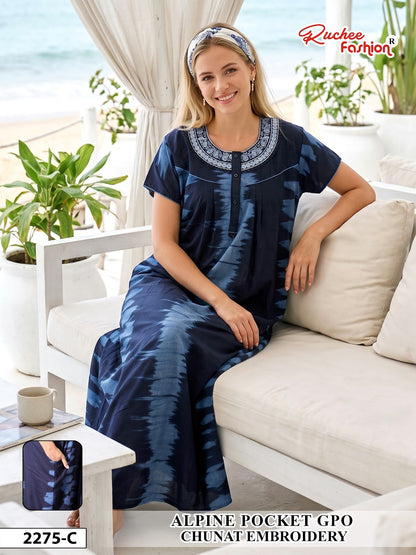 Gpo Chunat 1410 Ruchee Fashion Alpine Night Gowns Manufacturer India