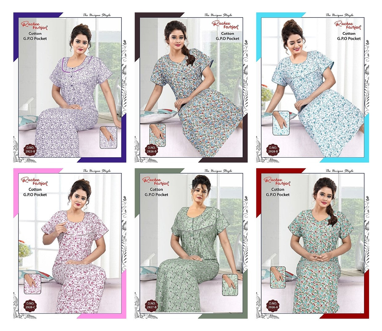 Gpo Pocket 070425 Ruchee Fashion Night Gowns Supplier Ahmedabad