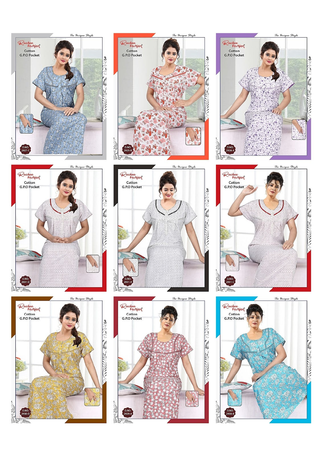 Gpo Pocket 070425 Ruchee Fashion Night Gowns Supplier Ahmedabad