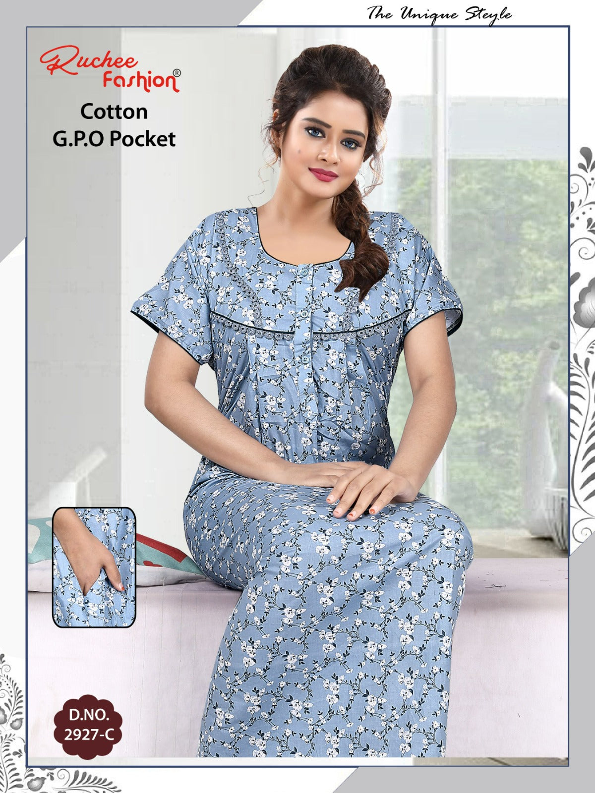 Gpo Pocket 070425 Ruchee Fashion Night Gowns Supplier Ahmedabad