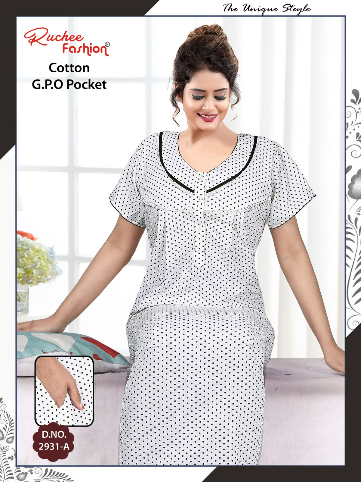 Gpo Pocket 070425 Ruchee Fashion Night Gowns Supplier Ahmedabad