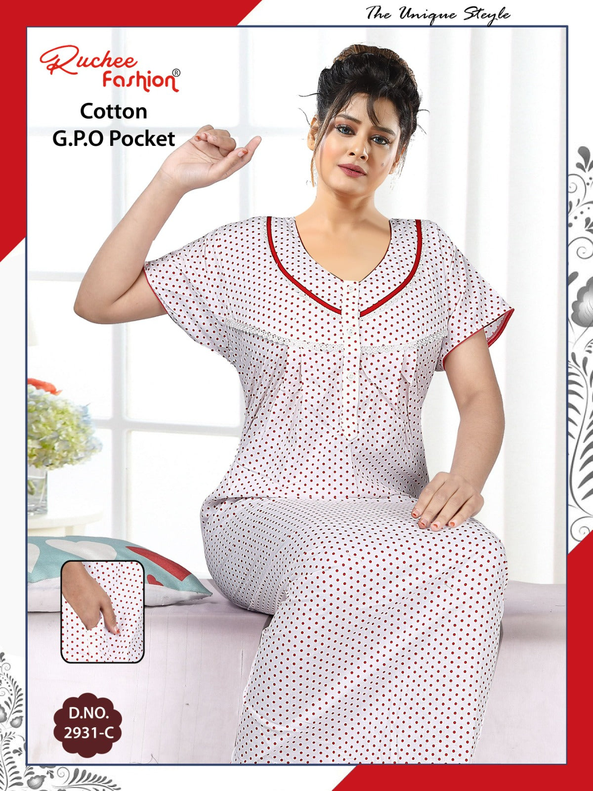 Gpo Pocket 070425 Ruchee Fashion Night Gowns Supplier Ahmedabad