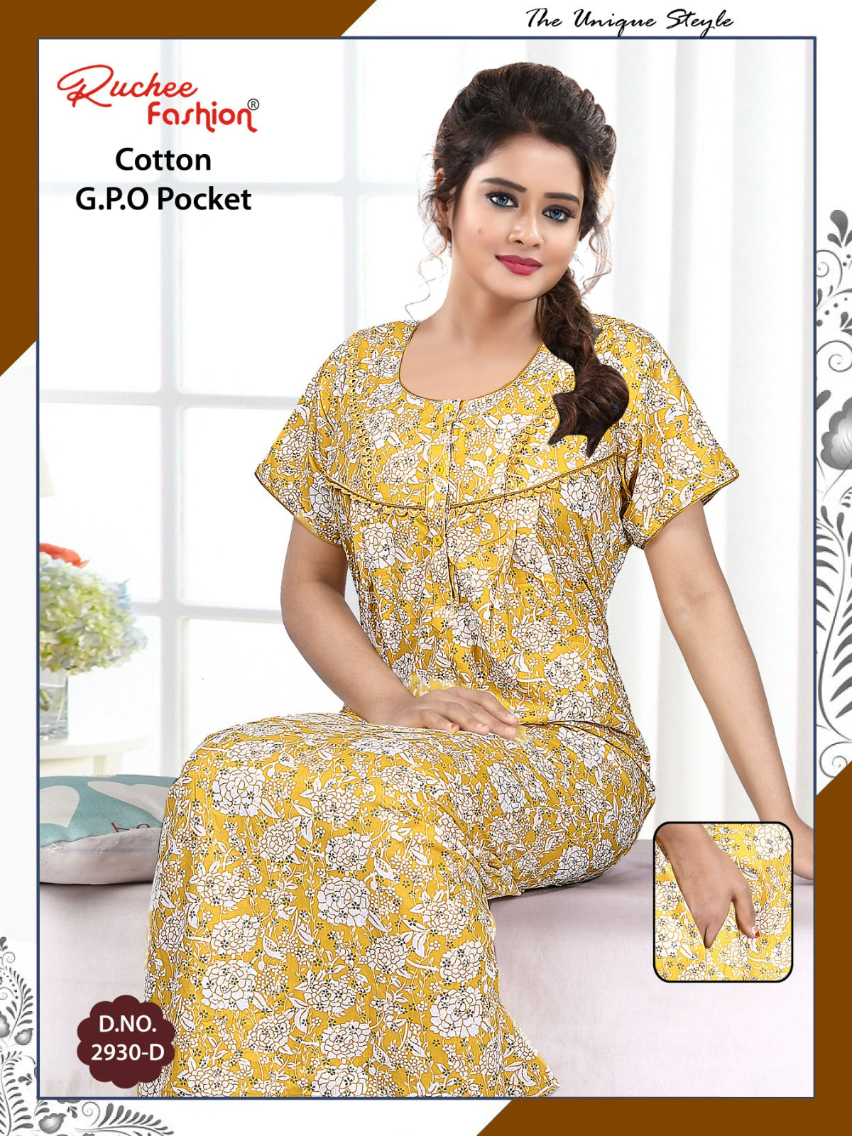 Gpo Pocket 070425 Ruchee Fashion Night Gowns Supplier Ahmedabad