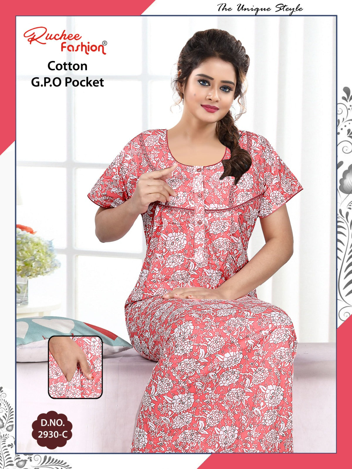 Gpo Pocket 070425 Ruchee Fashion Night Gowns Supplier Ahmedabad