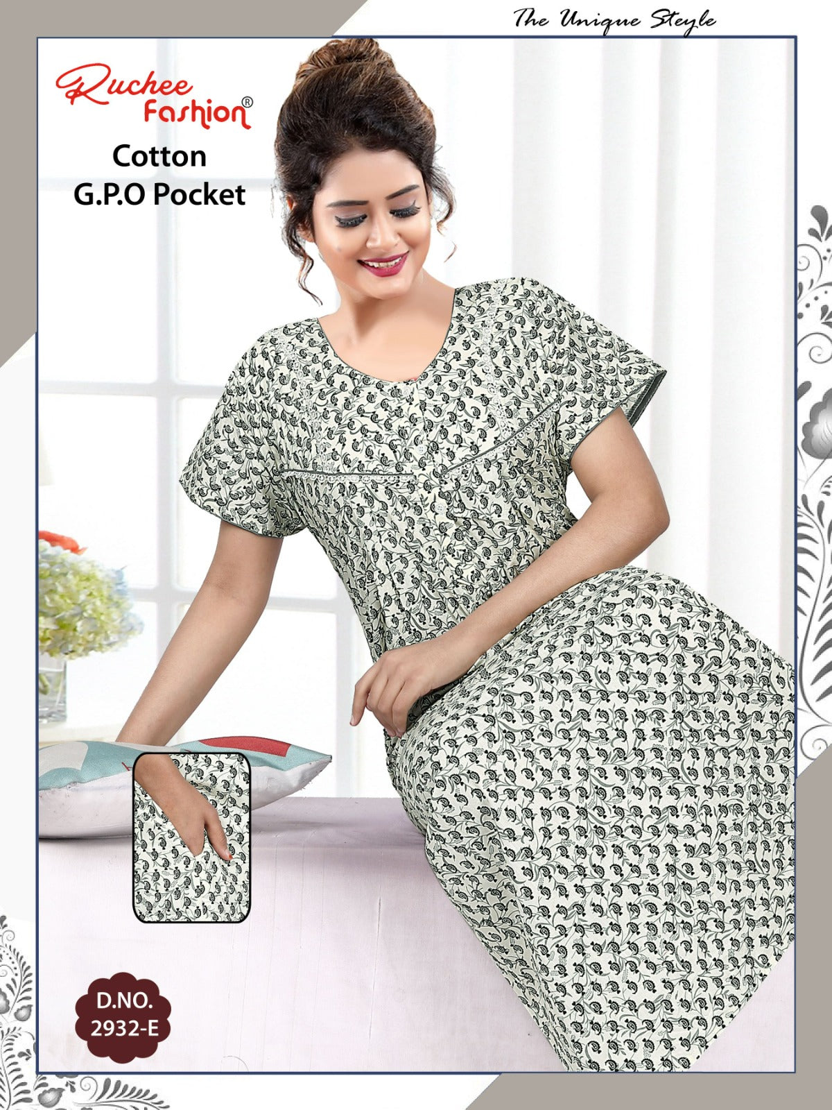 Gpo Pocket 070425 Ruchee Fashion Night Gowns Supplier Ahmedabad