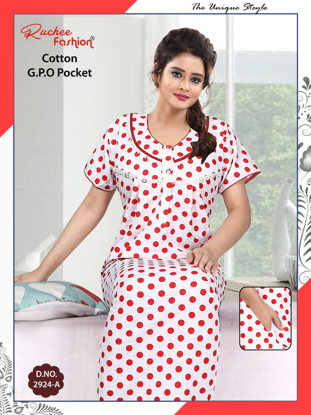 Gpo Pocket 070425 Ruchee Fashion Night Gowns Supplier Ahmedabad