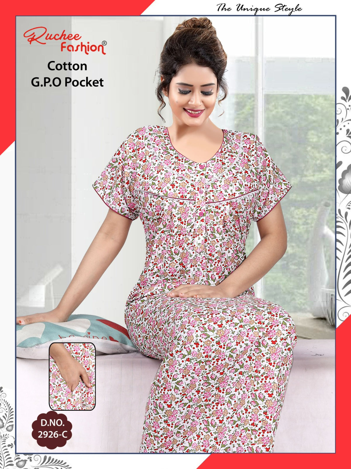 Gpo Pocket 070425 Ruchee Fashion Night Gowns Supplier Ahmedabad