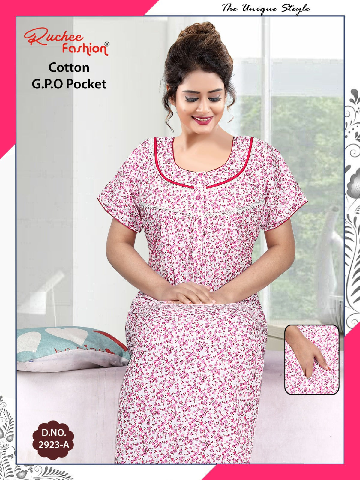 Gpo Pocket 070425 Ruchee Fashion Night Gowns Supplier Ahmedabad