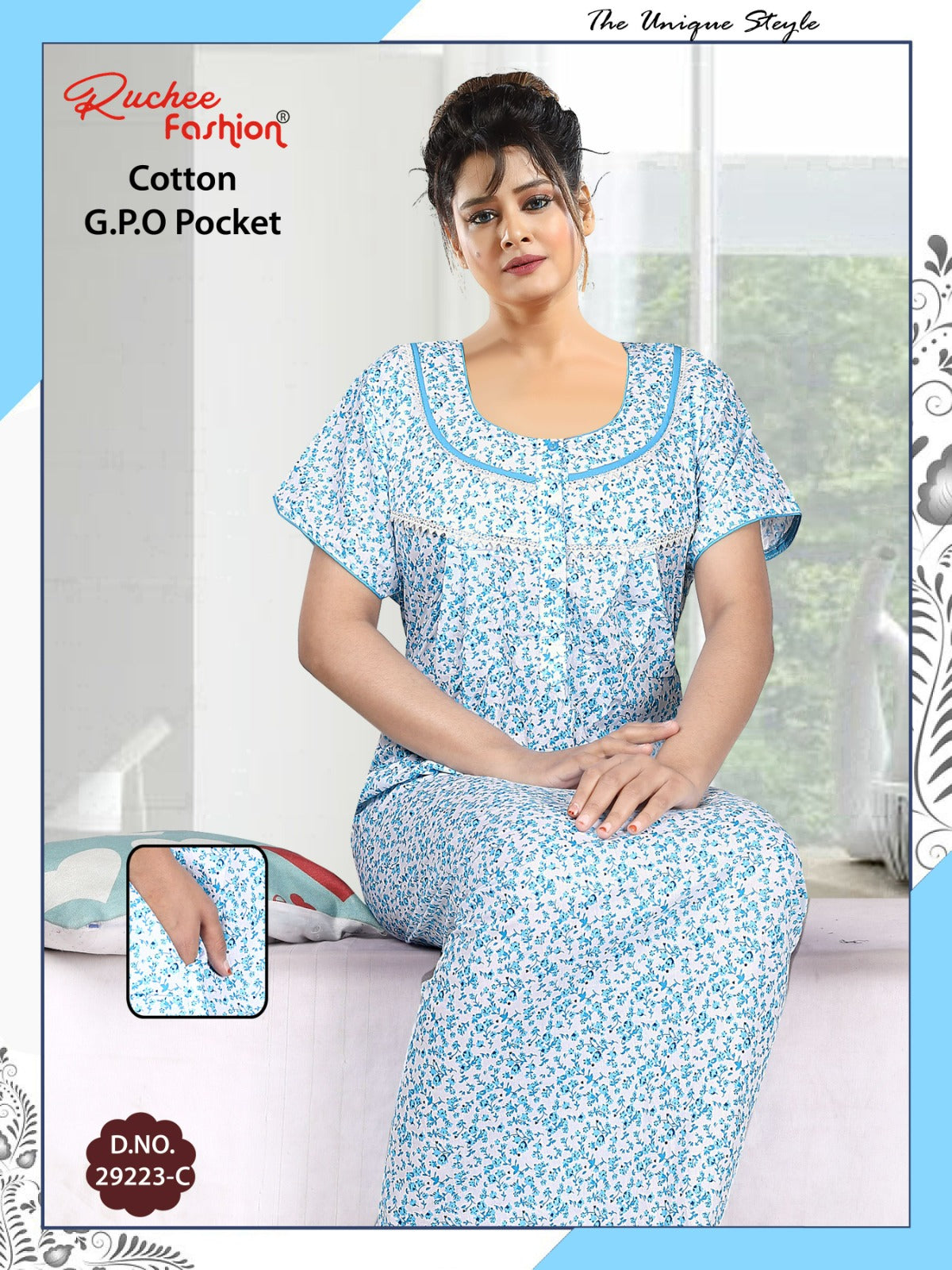 Gpo Pocket 070425 Ruchee Fashion Night Gowns Supplier Ahmedabad