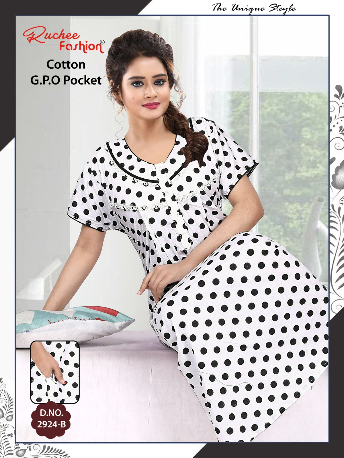 Gpo Pocket 070425 Ruchee Fashion Night Gowns Supplier Ahmedabad