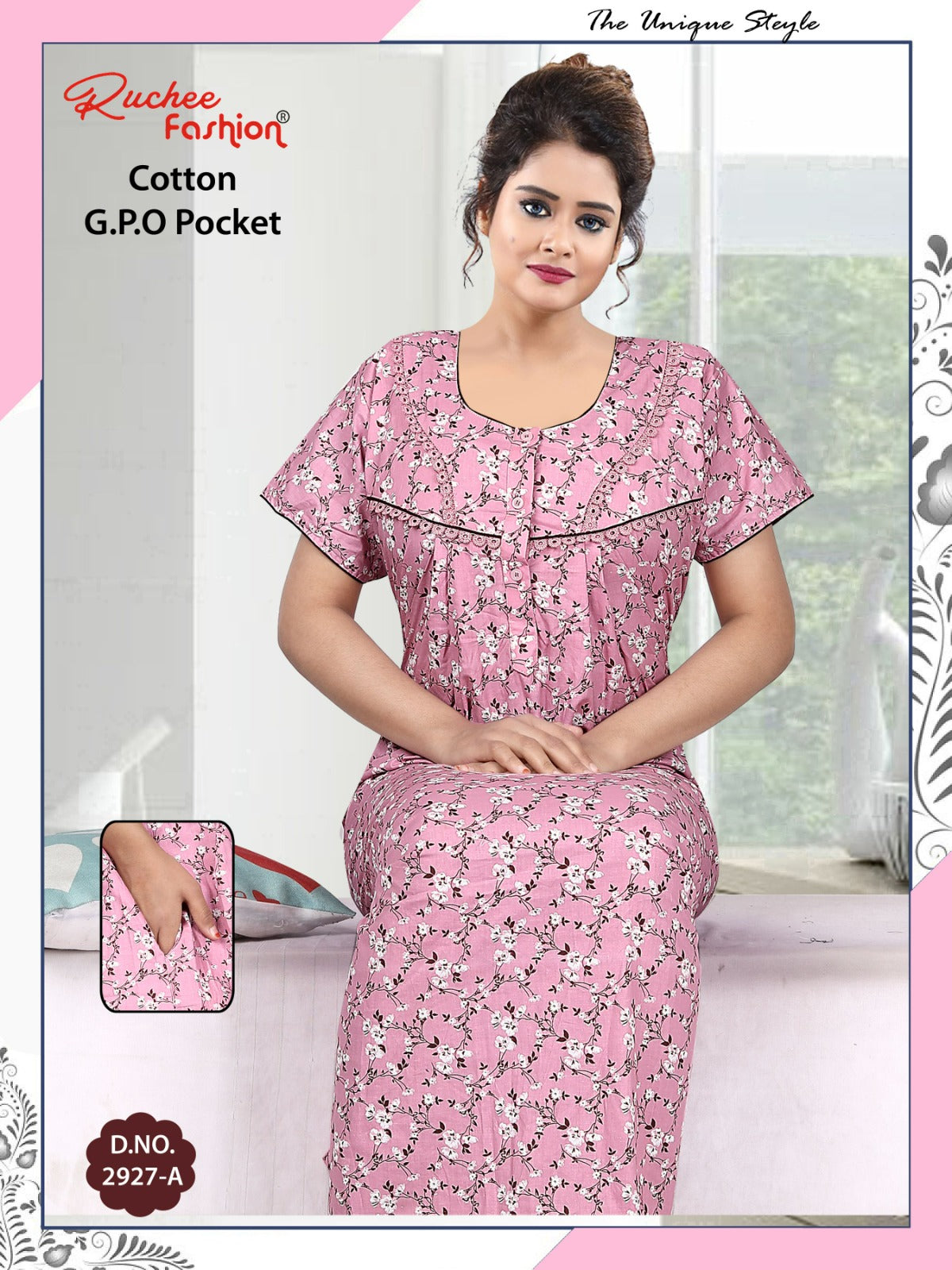 Gpo Pocket 070425 Ruchee Fashion Night Gowns Supplier Ahmedabad