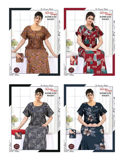 Gpo Pocket 1809 Ruchee Fashion Alpine Night Gowns Wholesale Price