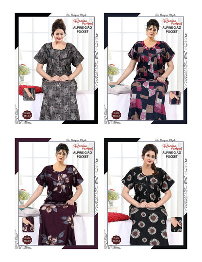 Gpo Pocket 1809 Ruchee Fashion Alpine Night Gowns Wholesale Price