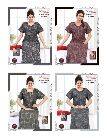 Gpo Pocket 1809 Ruchee Fashion Alpine Night Gowns Wholesale Price