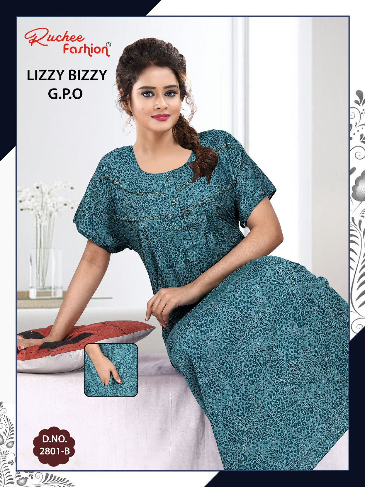 Gpo Pocket Ruchee Fashion Night Gowns Supplier Gujarat