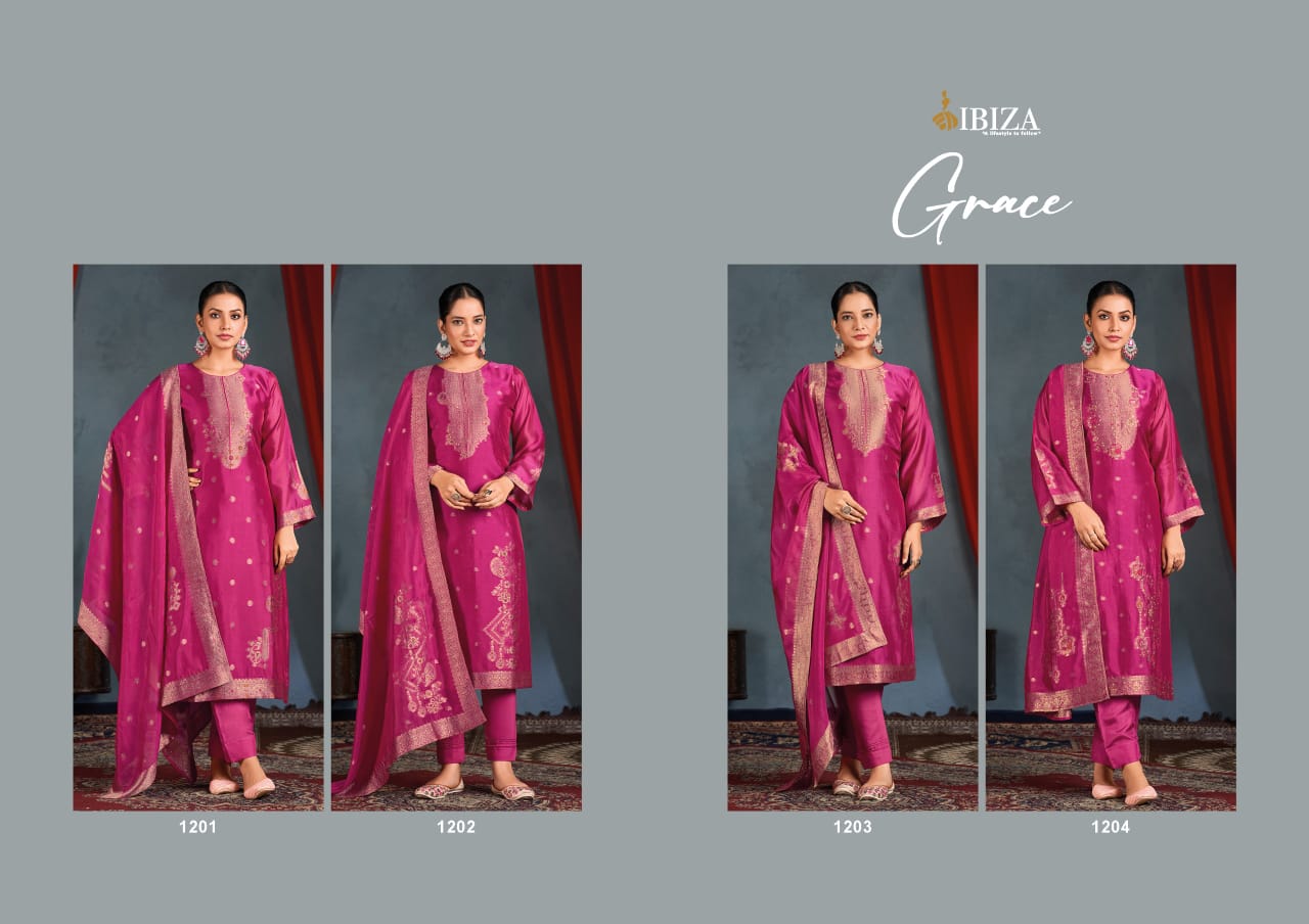 Grace Ibiza Banglori Silk Pant Style Suits Manufacturer Gujarat