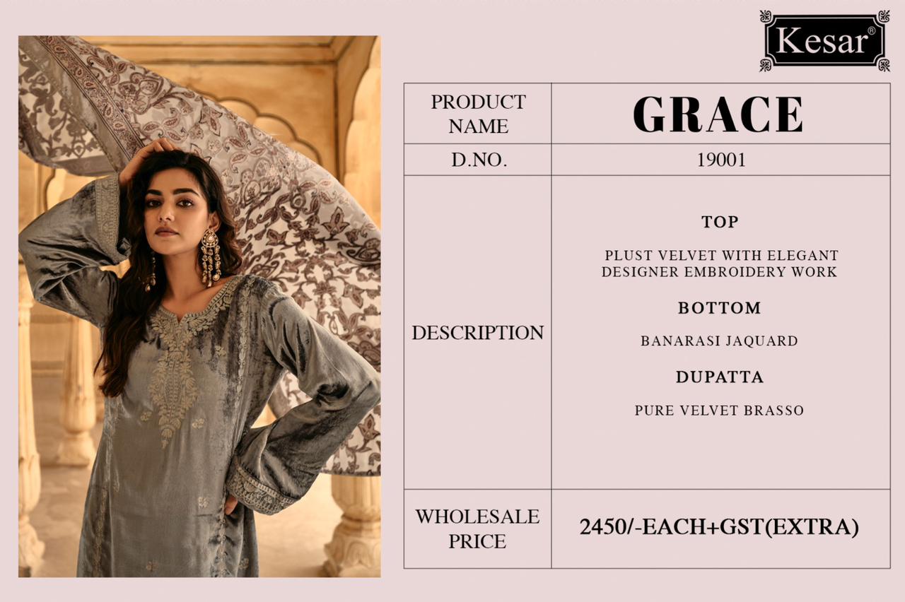 Grace Kesar Velvet Suits Manufacturer