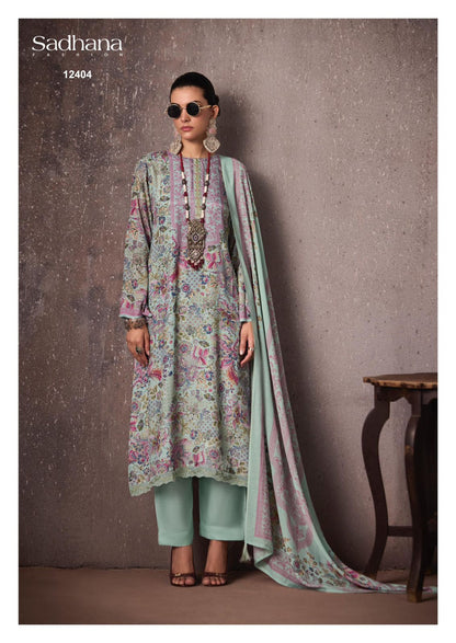 Grace Sadhana Bemberg Muslin Pant Style Suits Wholesaler India