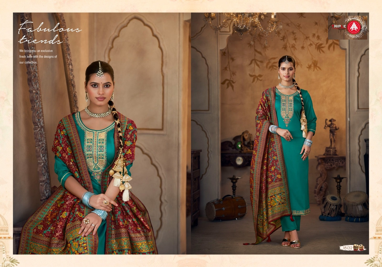 Grace Triple Aaa Jam Cotton Plazzo Style Suits Wholesale