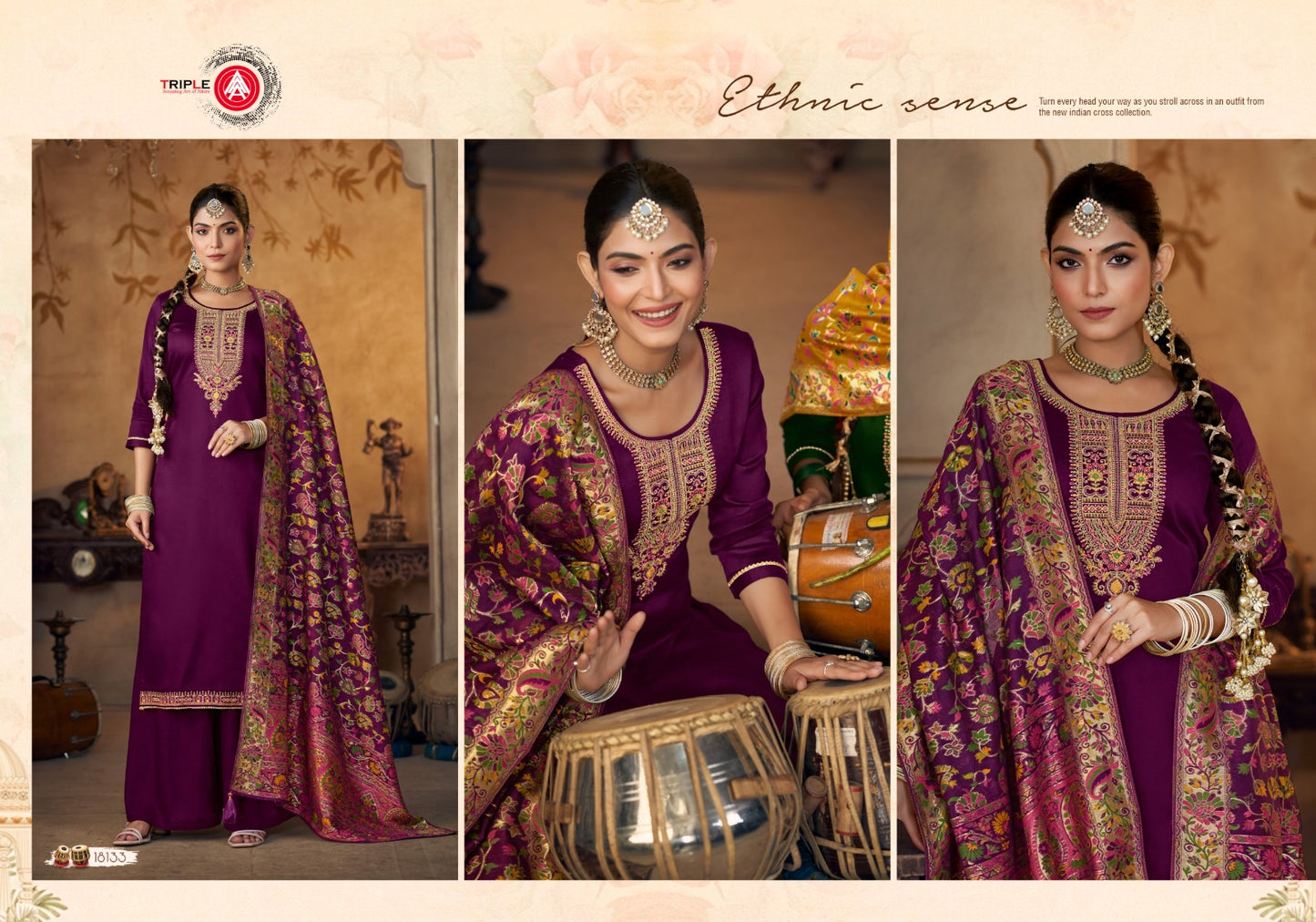 Grace Triple Aaa Jam Cotton Plazzo Style Suits Wholesale