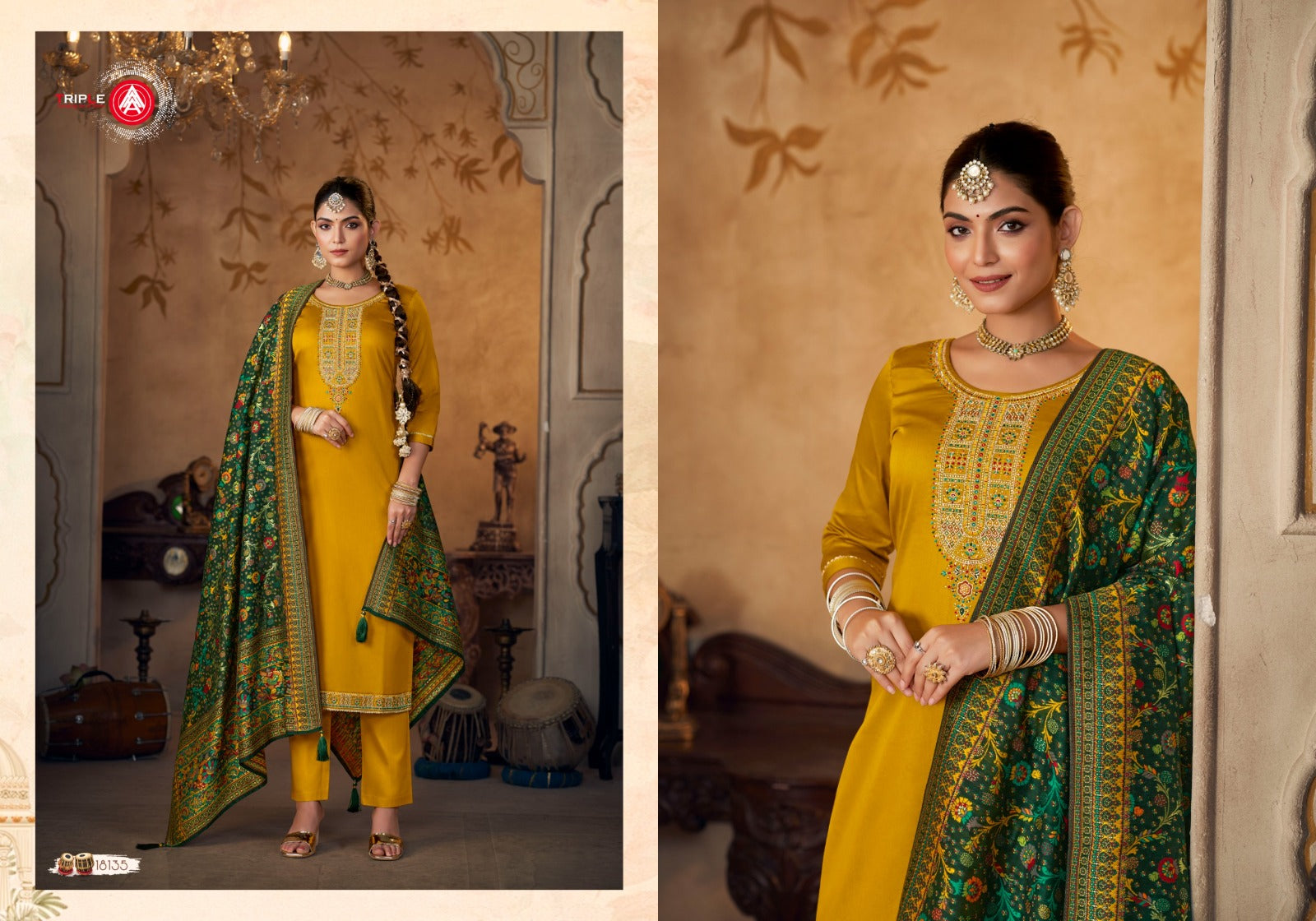 Grace Triple Aaa Jam Cotton Plazzo Style Suits Wholesale