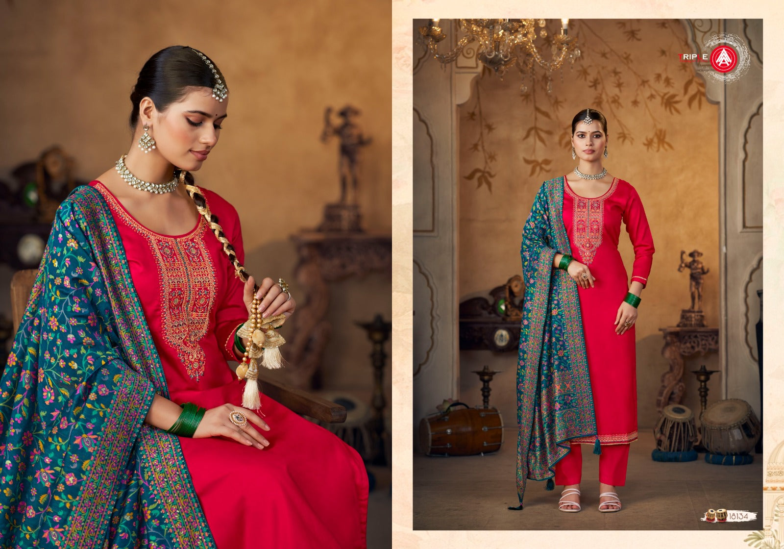 Grace Triple Aaa Jam Cotton Plazzo Style Suits Wholesale