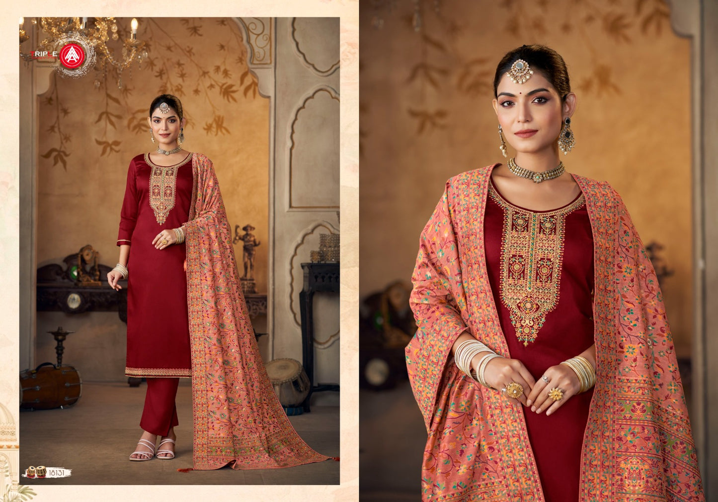 Grace Triple Aaa Jam Cotton Plazzo Style Suits Wholesale
