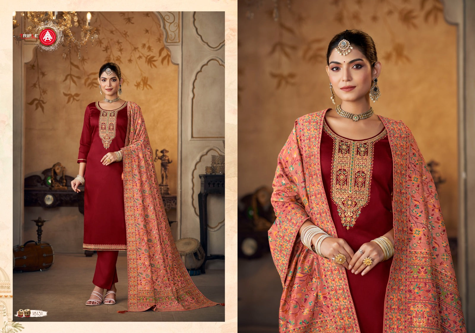 Grace Triple Aaa Jam Cotton Plazzo Style Suits Wholesale